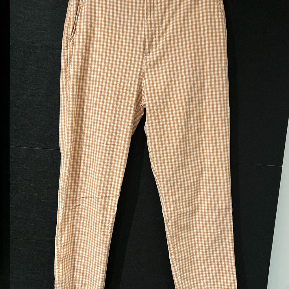 RVCA Beige Checkered Chinos